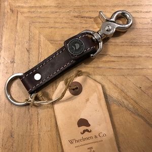 Dark Brown Leather Keychain Strap